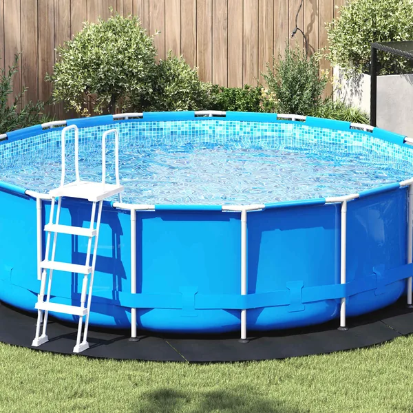 Tapis de piscine Noir Ø 366 cm Tissu non tissé