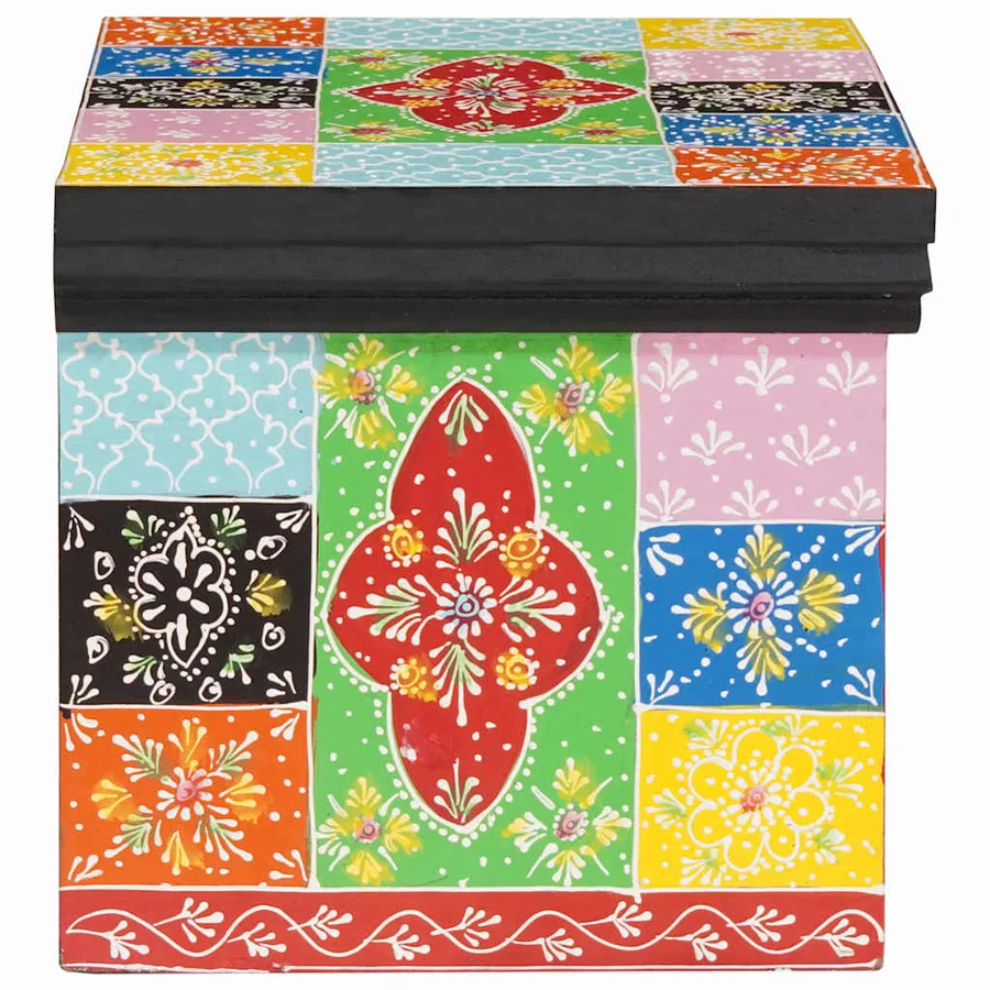 Cabinet de chevet avec tiroir Multicolore 40 x 30 x 28 cm - 3