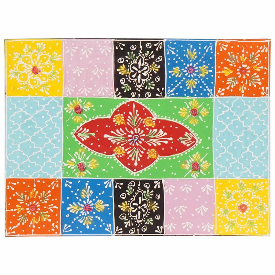 Cabinet de chevet avec tiroir Multicolore 40 x 30 x 28 cm - 5