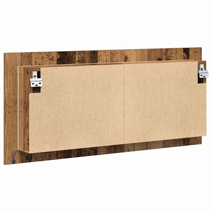 Cabinet Miroir LED avec étagère Bois ancien 100 x 12 x 45 cm - 8