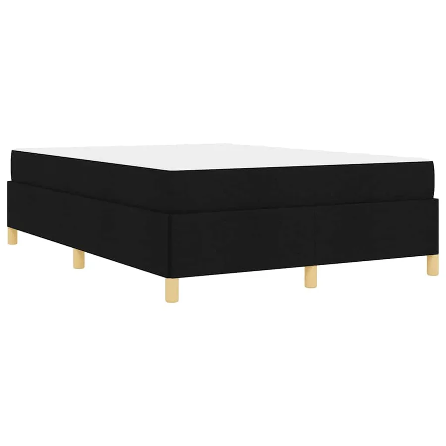 Cadre de lit avec matelas Noir 140 x 190 cm tissu - 9