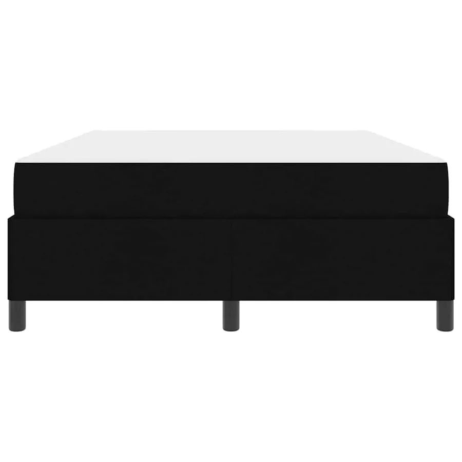 Lit à ressorts avec matelas Noir 140 x 190 cm tissu - 7