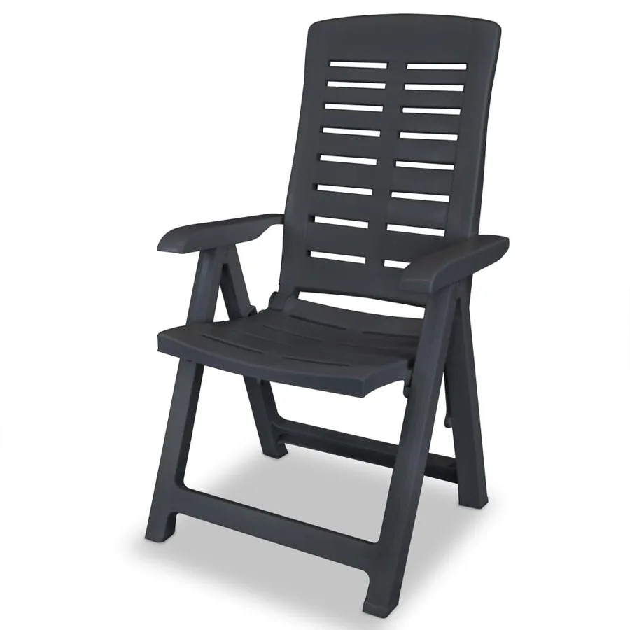 Chaises inclinables de jardin lot de 2 Plastique Anthracite - 3