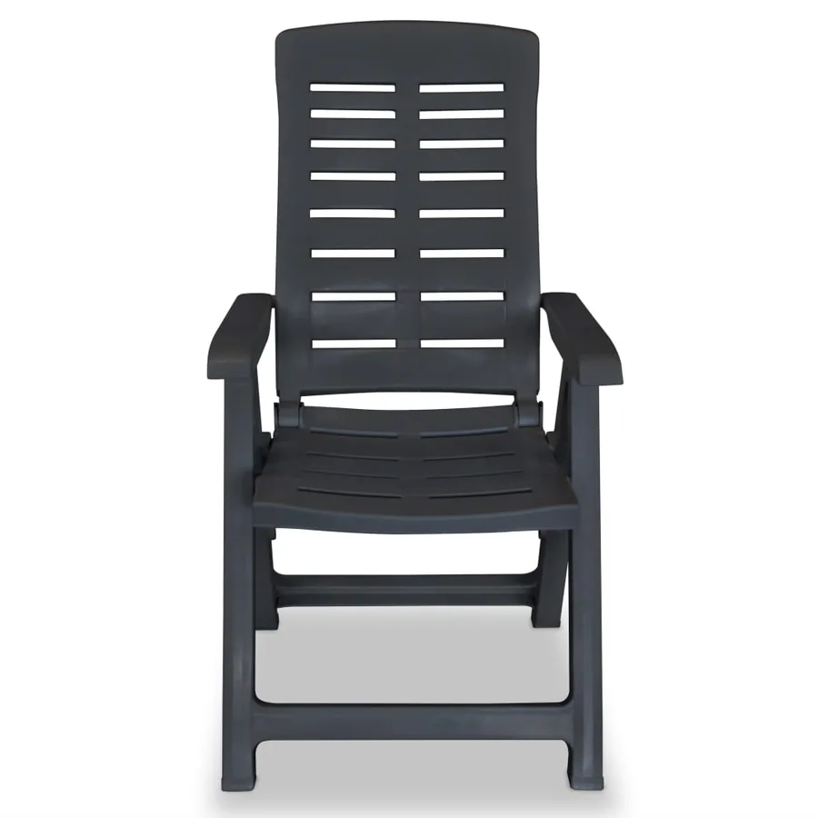 Chaises inclinables de jardin lot de 2 Plastique Anthracite - 5