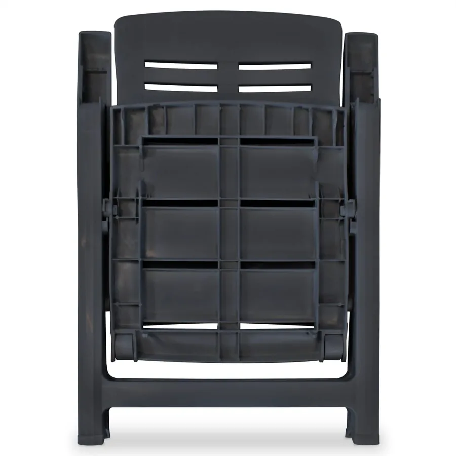Chaises inclinables de jardin lot de 2 Plastique Anthracite - 6