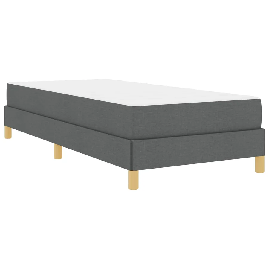 Lit à ressorts avec matelas Gris foncé 90 x 190 cm tissu - 4