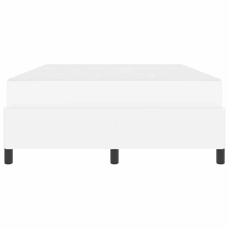 Cadre de lit avec matelas Blanc 140 x 190 cm tissu - 7