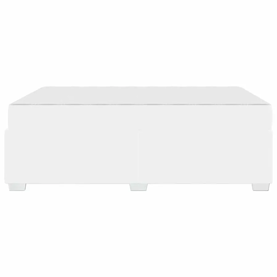 Cadre de lit avec matelas Blanc 160 x 200 cm tissu - 6