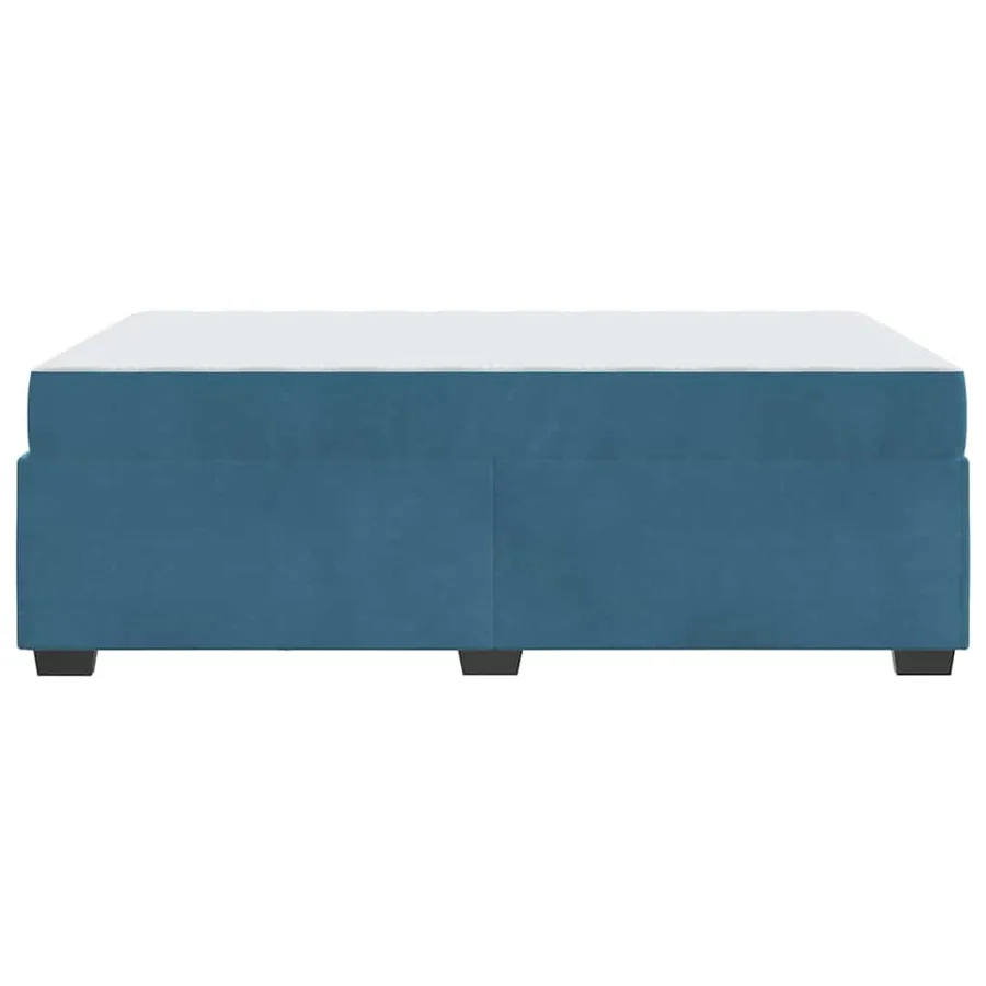 Cadre de lit avec matelas Bleu foncé 120 x 200 cm tissu - 6