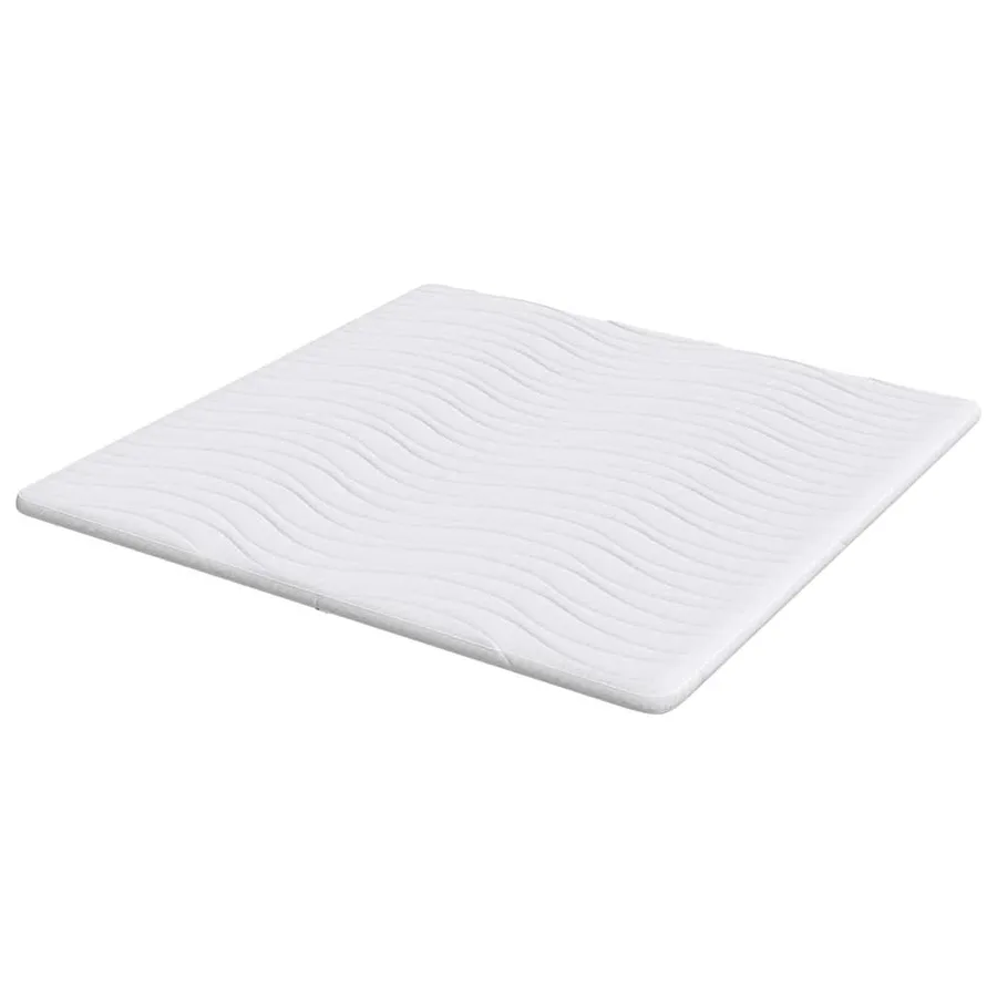 Surmatelas Blanc 200 x 200 cm Tissu en Tricot - 5