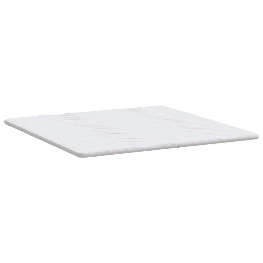 Surmatelas Blanc 200 x 200 cm Tissu en Tricot - 6