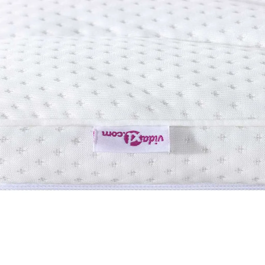 Surmatelas Blanc 200 x 200 cm Tissu en Tricot - 9