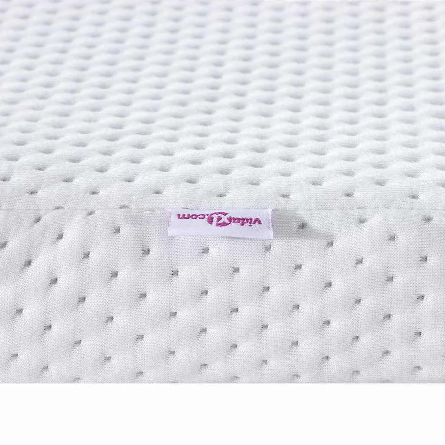 Surmatelas Blanc 200 x 200 cm Tissu Jacquard - 9