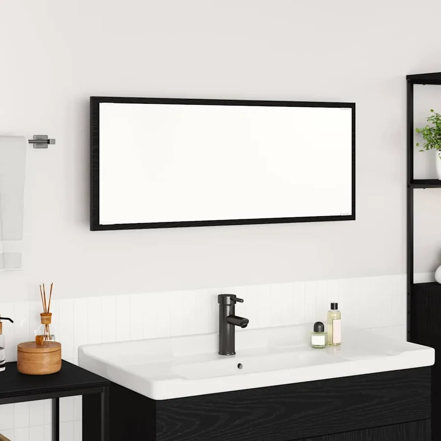Miroir Chêne noir 90 x 8,5 x 37 cm Bois d'ingénierie