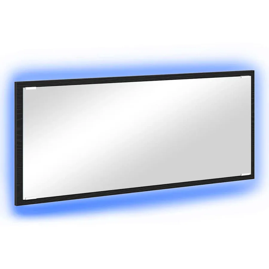 Miroir Chêne noir 90 x 8,5 x 37 cm Bois d'ingénierie - 2