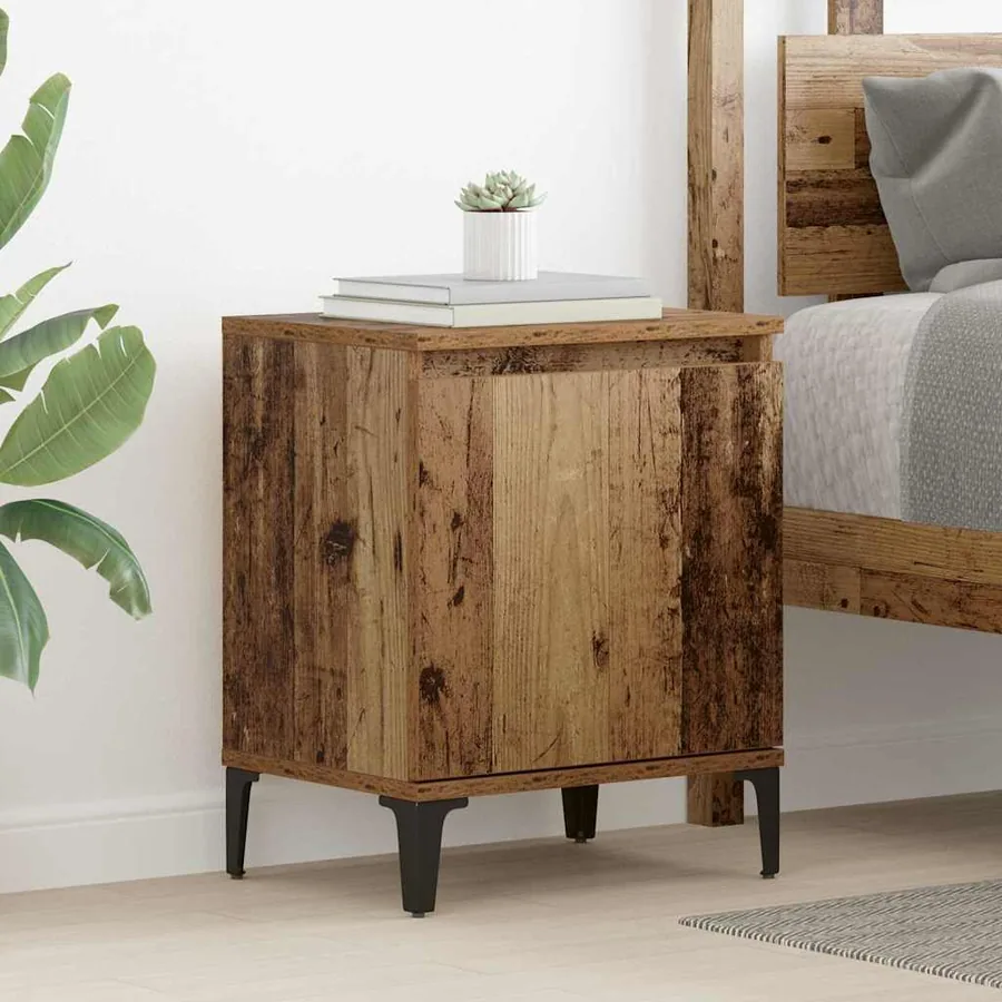 Cabinet de chevet Bois ancien 40 x 30 x 50 cm Bois d'ingénierie