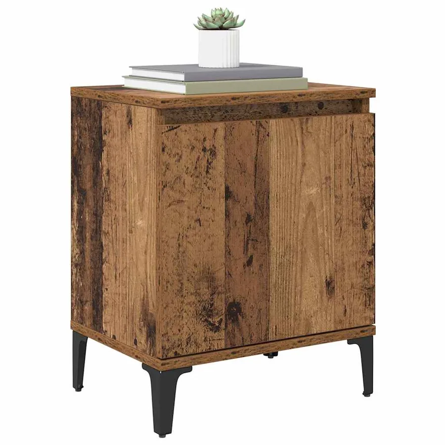 Cabinet de chevet Bois ancien 40 x 30 x 50 cm Bois d'ingénierie - 3