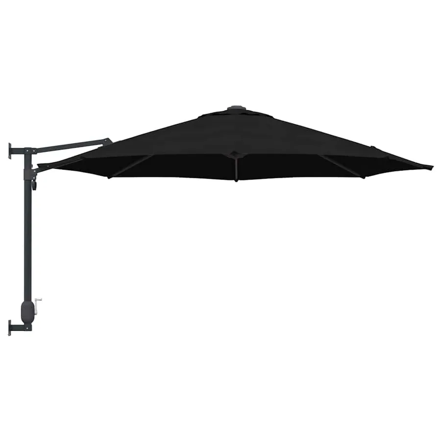 Parasol de jardin Noir 248 x 248 x 148 cm Polyester et Acier - 5