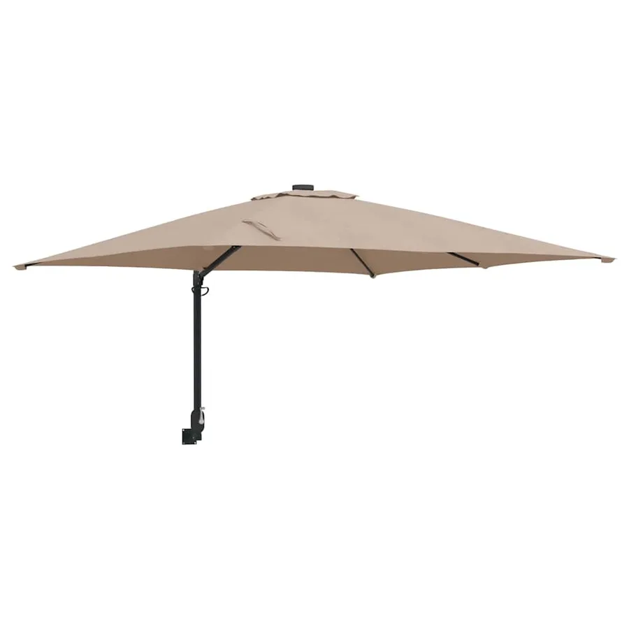 Parasol de jardin Taupe 248,5 x 247,5 x 160 cm - 2