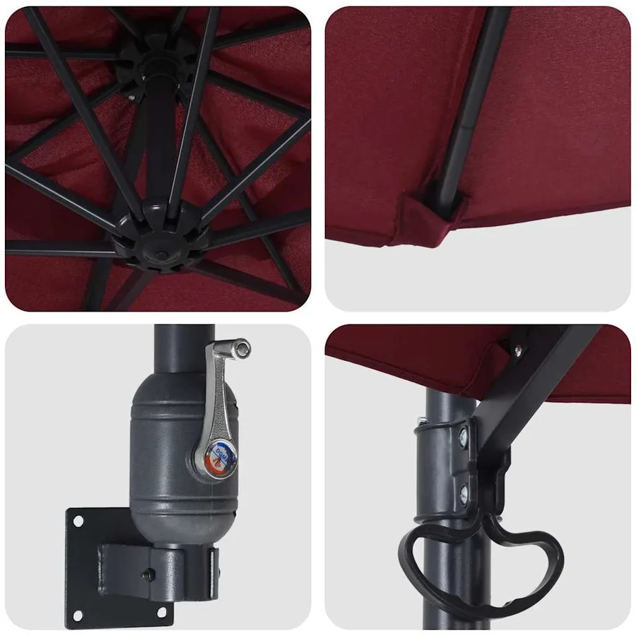 Parasol de jardin Bordeaux 248 x 248 x 148 cm - 7