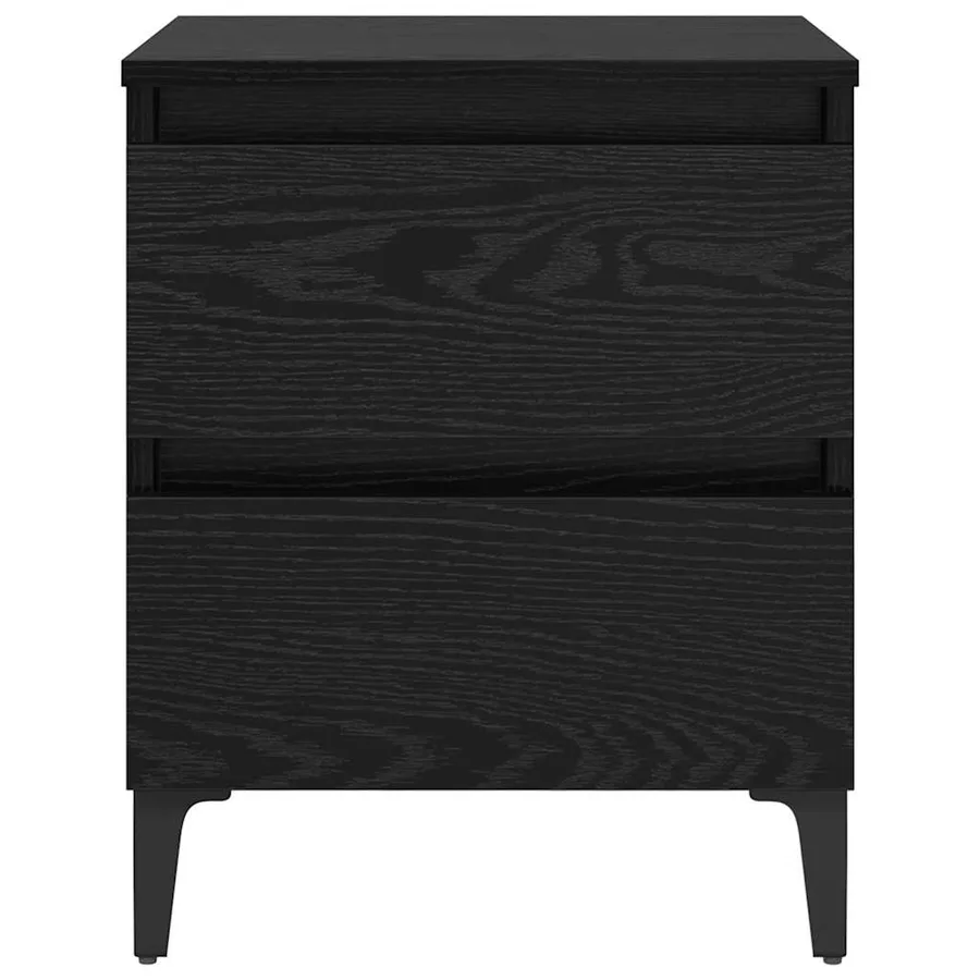 Cabinet de chevet 2 pcs Chêne noir 40 x 35 x 50 cm - 6