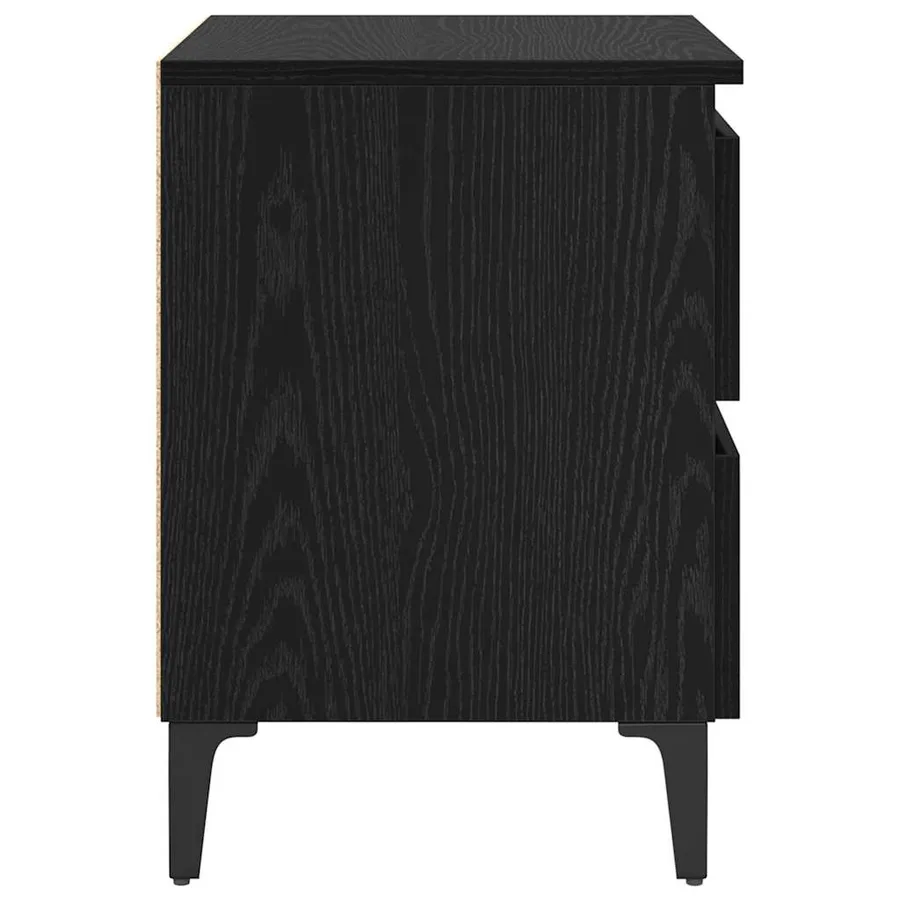 Cabinet de chevet 2 pcs Chêne noir 40 x 35 x 50 cm - 7
