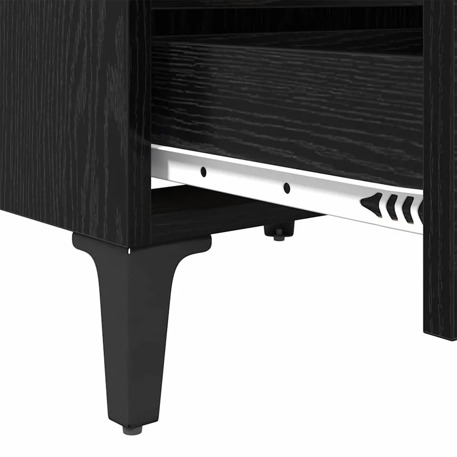 Cabinet de chevet 2 pcs Chêne noir 40 x 35 x 50 cm - 9