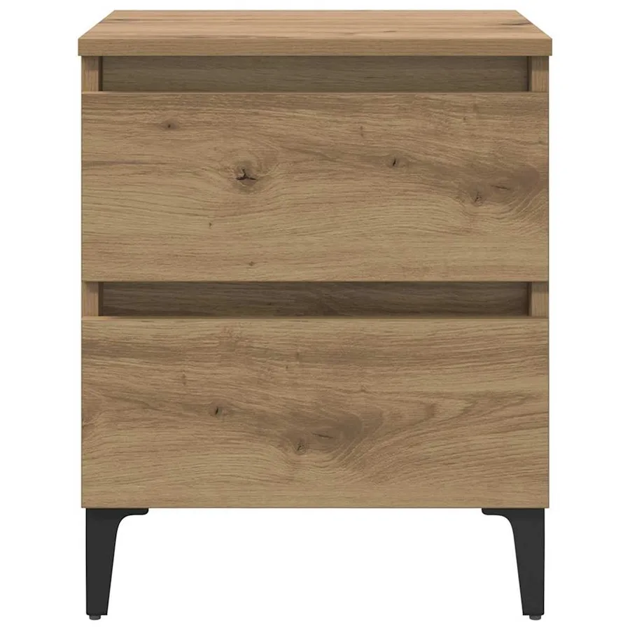 Cabinet de chevet 2 pc Chêne artisanal 40 x 35 x 50 cm - 6