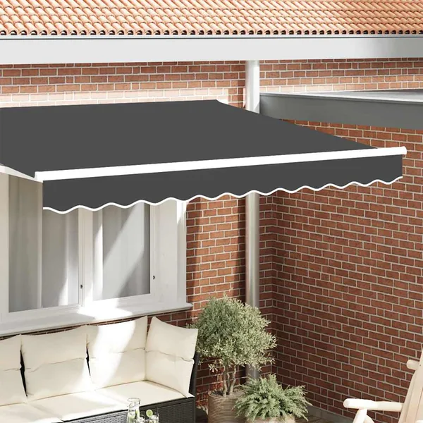 Remplacement de lambrequin Rayures Anthracite 2,5 m Polyester