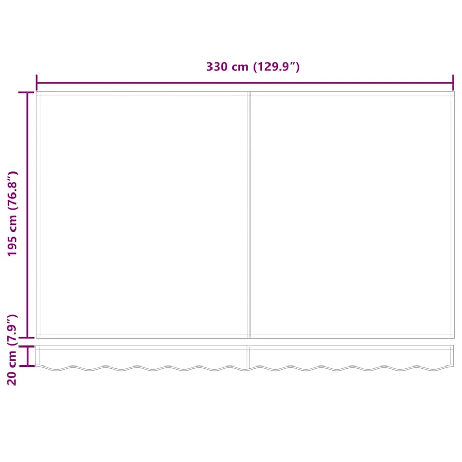 Cadre d'auvent Multicolore 350 x 200 cm - 11
