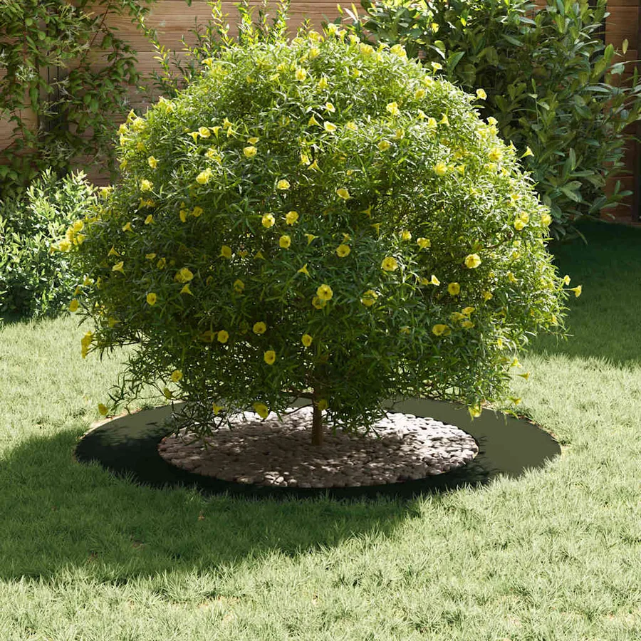 adapté pour anneau d'arbre plat Vert olive Ø60/90 cm Acier - 3