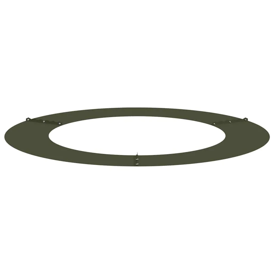 adapté pour anneau d'arbre plat Vert olive Ø60/90 cm Acier - 4