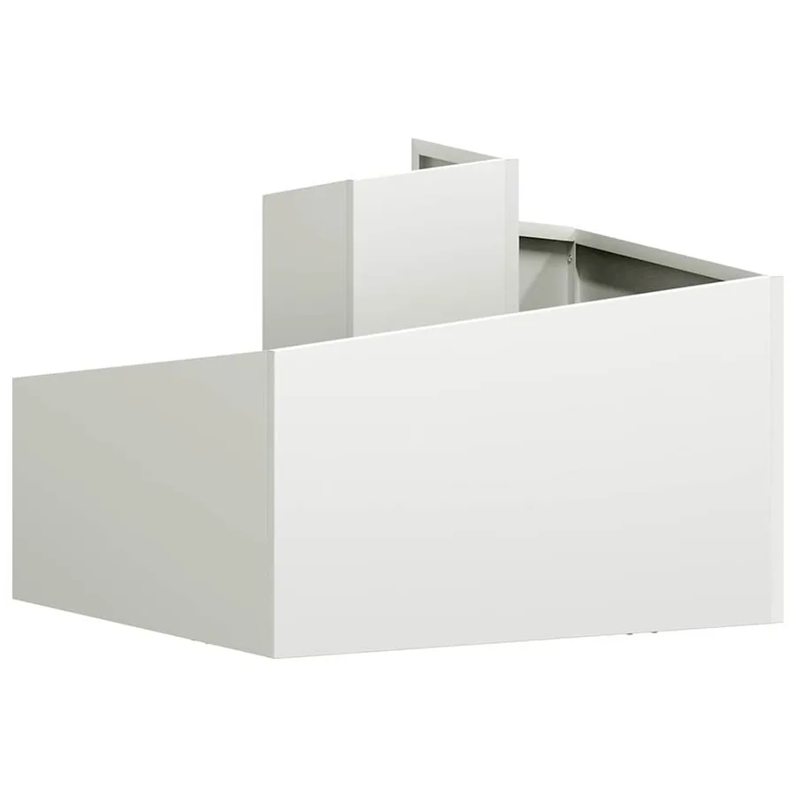 Cache-pot de jardin Blanc 60 x 60 x 50 cm Acier laminé à froid - 6