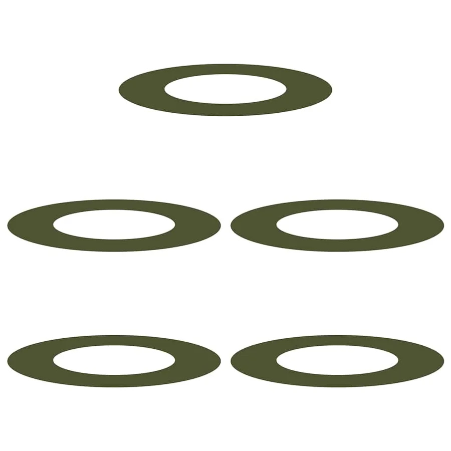 adapté pour anneaux d'arbre plats 5 pc Vert olive Ø40/70 cm - 2