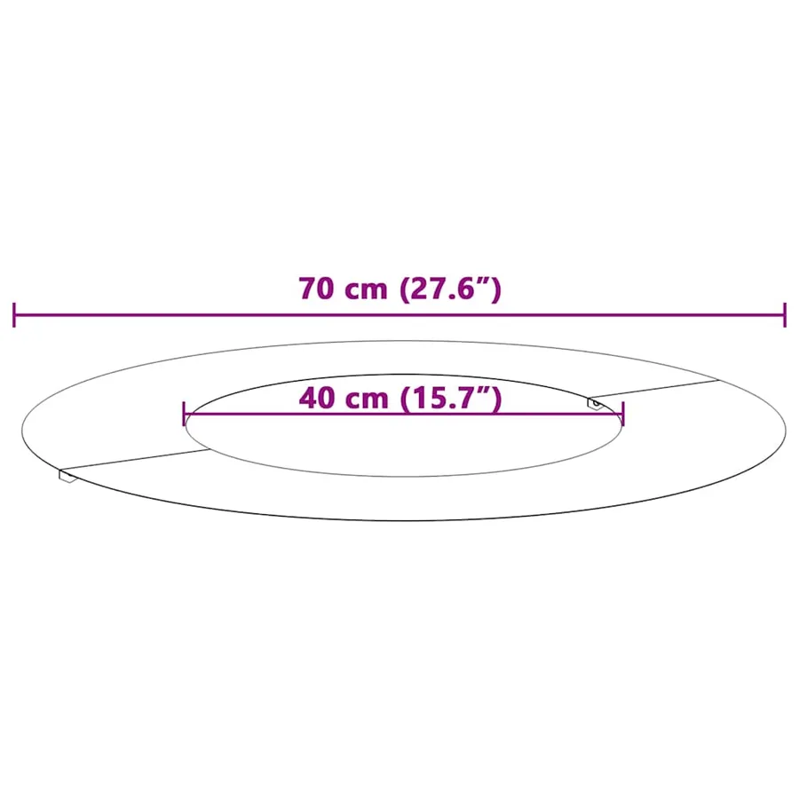 adapté pour anneaux d'arbre plats 5 pc Vert olive Ø40/70 cm - 9