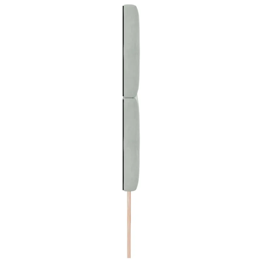Tête de lit LED avec bandes LED Gris clair 200 cm Velours - 6