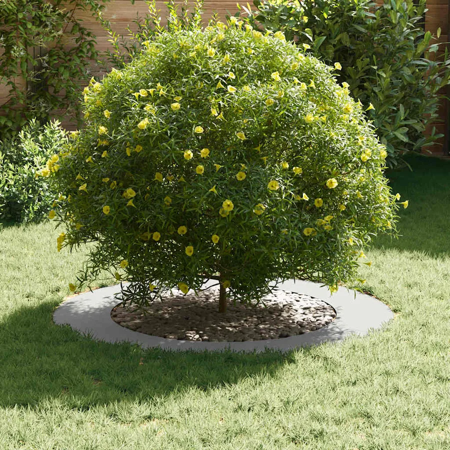 adapté pour anneau d'arbre plat Blanc Ø60/90 cm Acier - 3