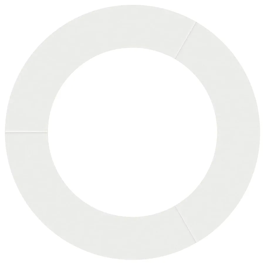 adapté pour anneau d'arbre plat Blanc Ø60/90 cm Acier - 5
