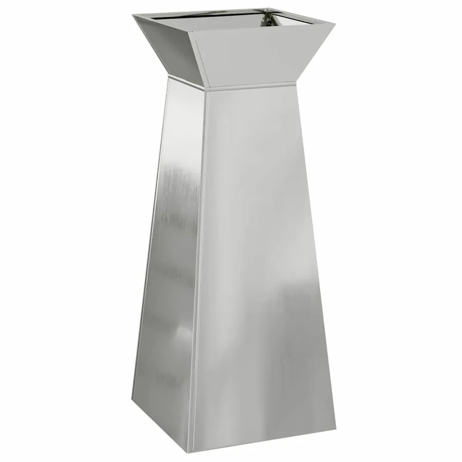 Jardinière à pilier 2 pc Argent 40 x 40 x 100 cm - 5