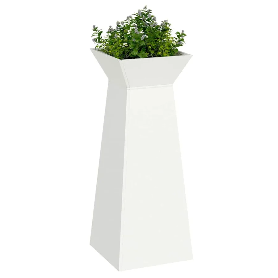 Jardinière à pilier Blanc 40 x 40 x 100 cm - 3