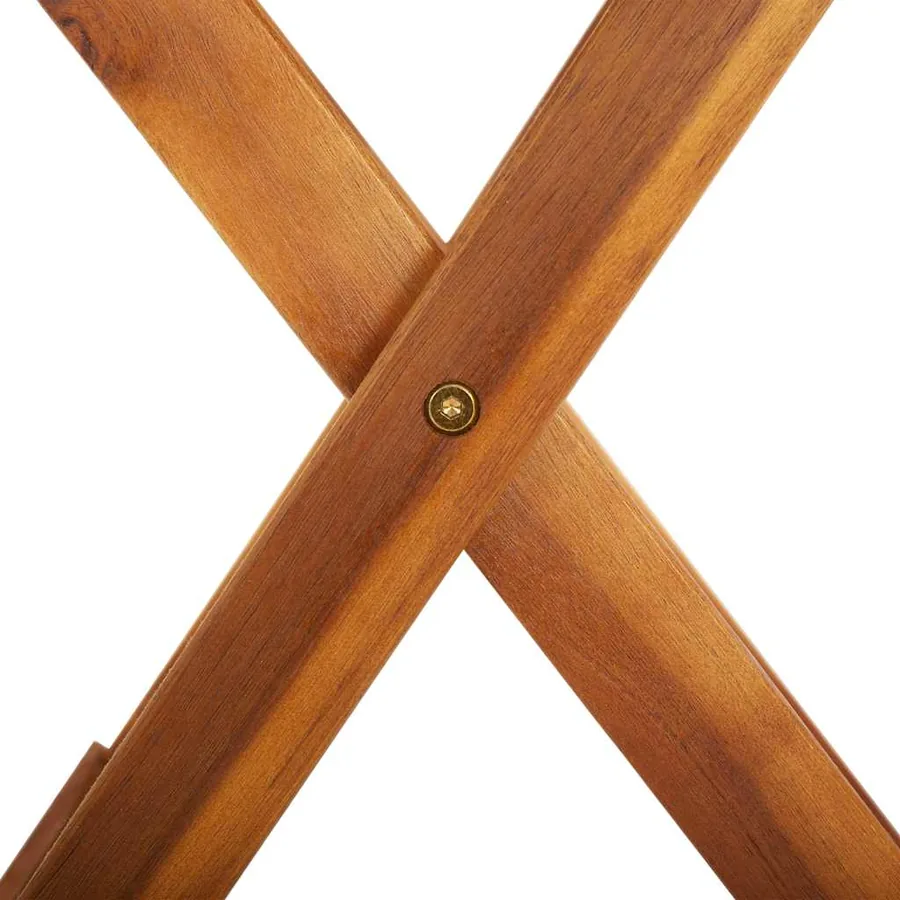 Table pliable de jardin 60x75 cm bois d'acacia massif - 10