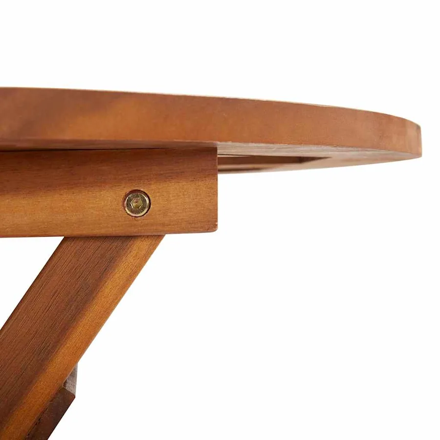 Table pliable de jardin 60x75 cm bois d'acacia massif - 11