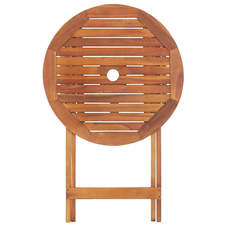 Table pliable de jardin 60x75 cm bois d'acacia massif - 12