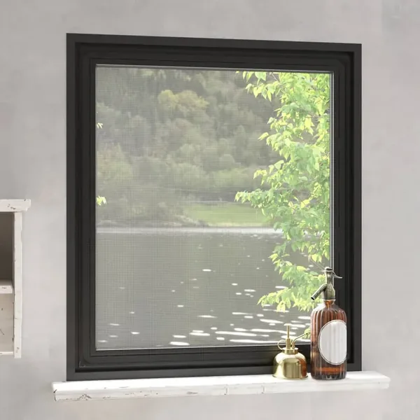 Moustiquaire magnétique pour fenêtres anthracite 120x140 cm