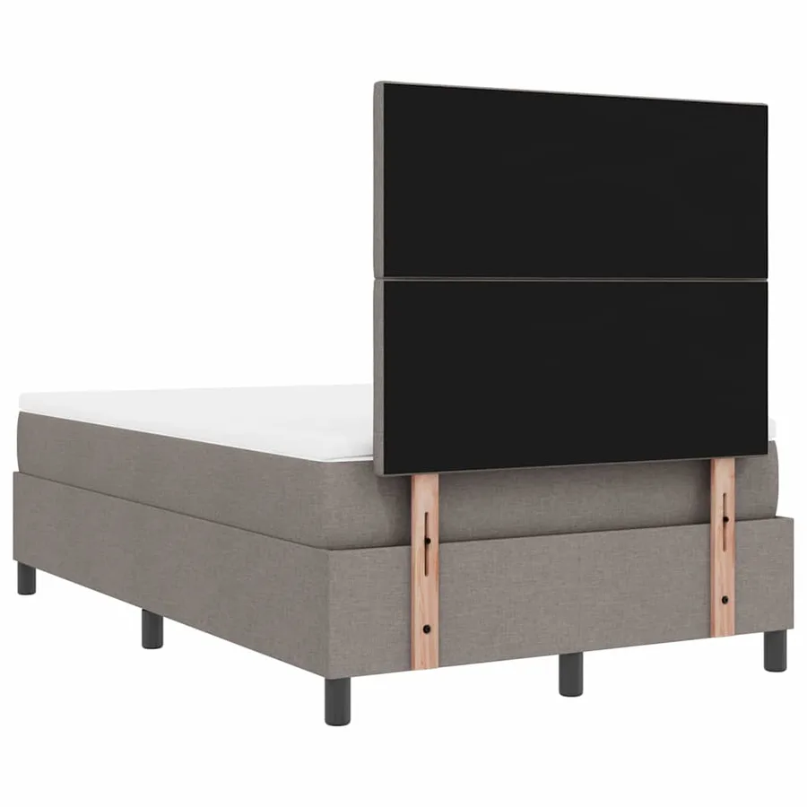Lit à ressorts avec bandes LED Taupe 120 x 200 cm tissu - 8
