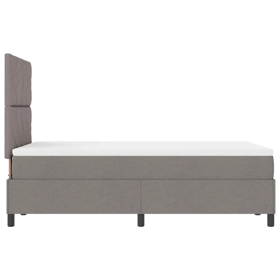 Lit à ressorts avec bandes LED Taupe 120 x 200 cm tissu - 9