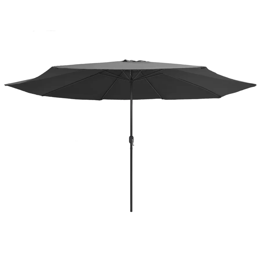 Parasol de jardin avec mât en métal 390 cm anthracite - 2