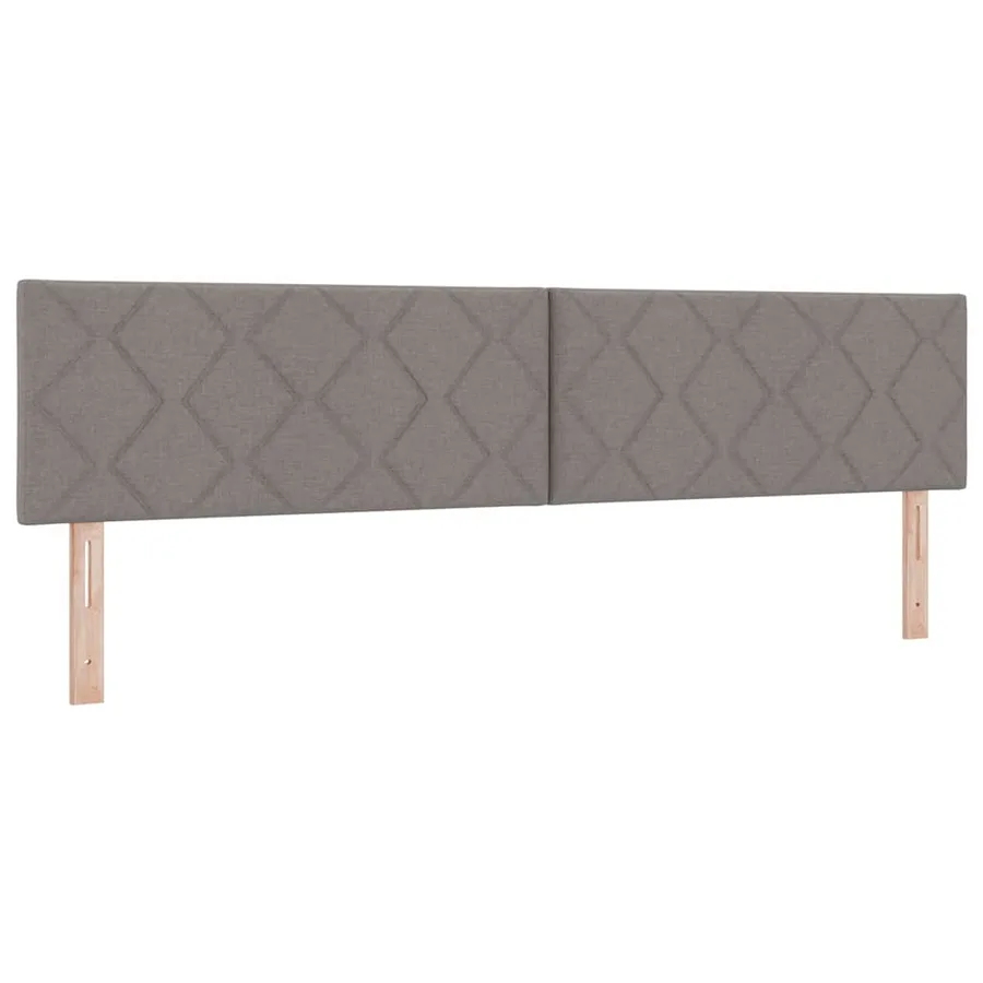 Lit à ressorts avec coussin Taupe 200 x 200 cm tissu - 6
