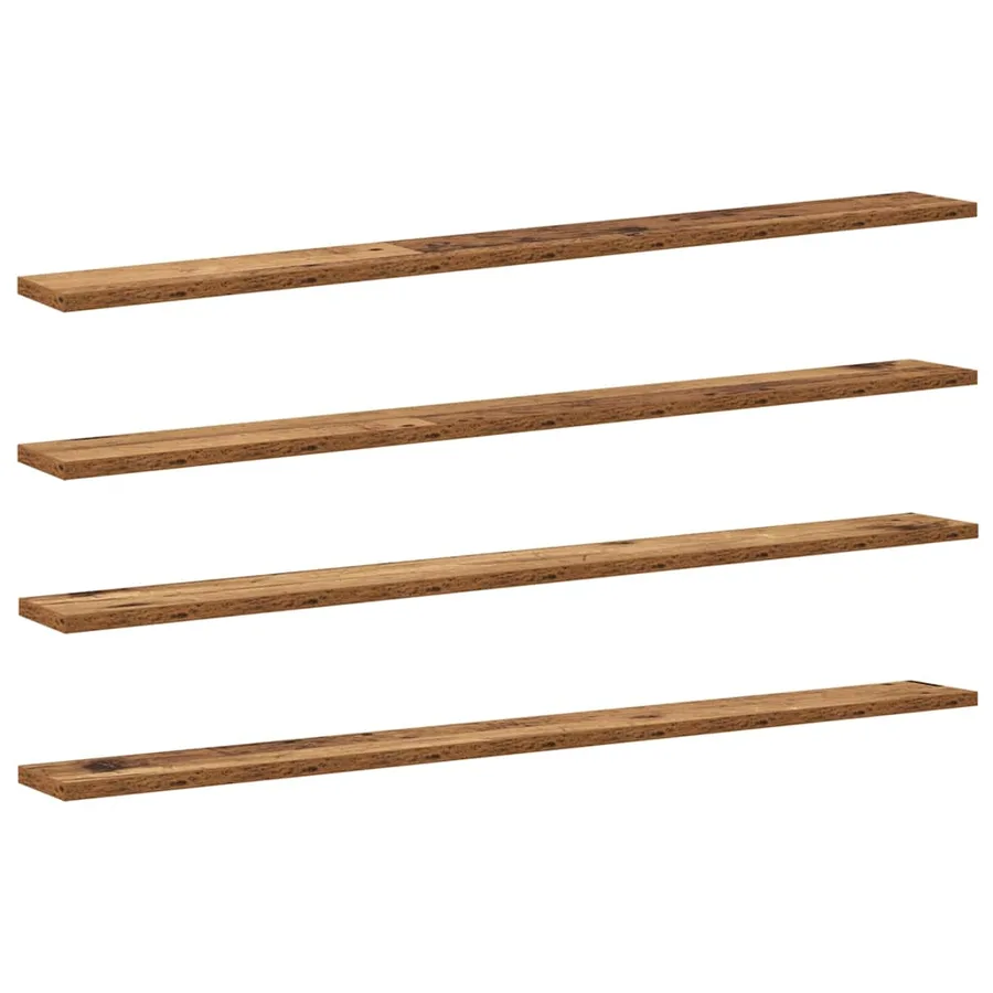 Étagère à livres 4 pcs Marron 100 x 10 x 1,5 cm - 2