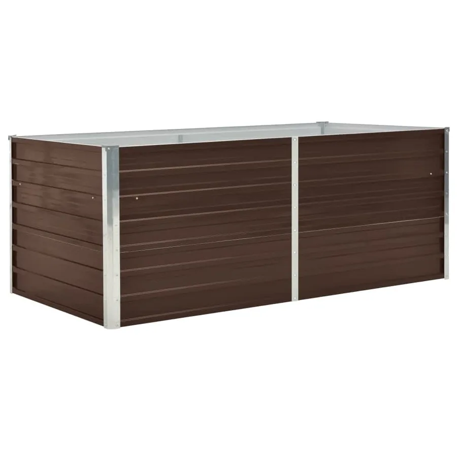 Jardinière 160 x 80 x 45 cm Acier galvanisé Marron - 2